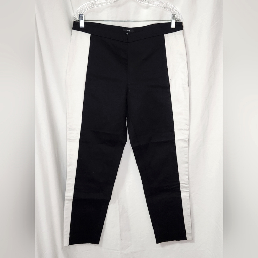 H&M Black/White Slim Pants size 14